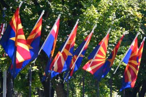 Arizona-Flaggen in Prescott