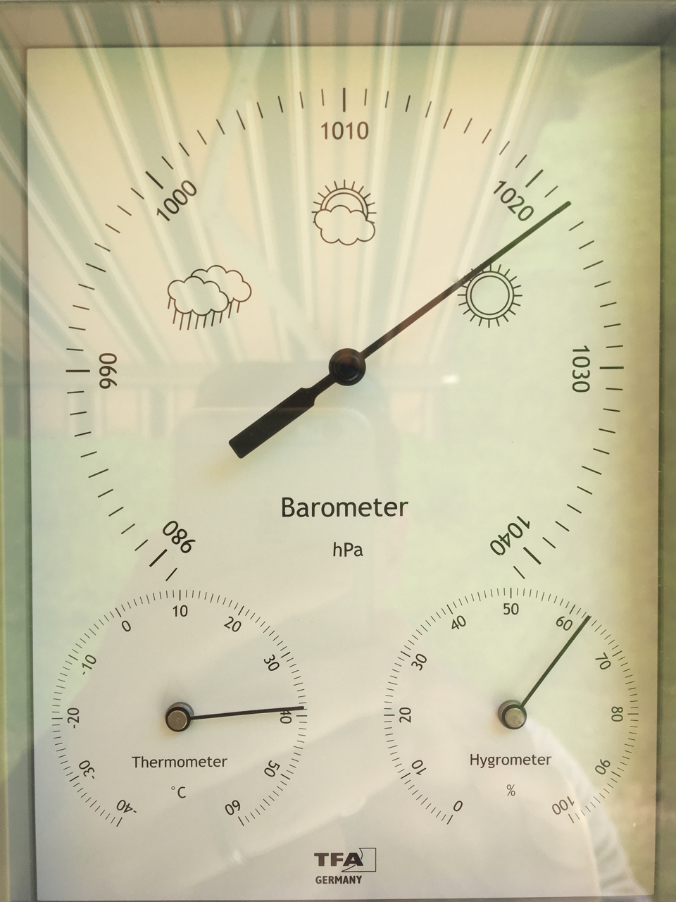Blick aufs Thermometer