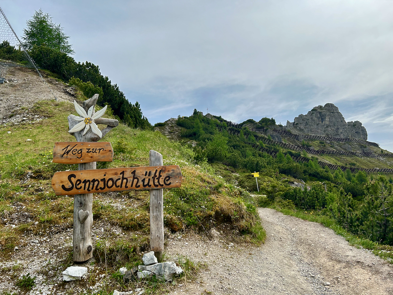Wanderweg Richtung Sennjochhütte
