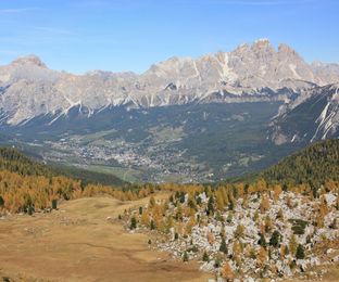 Blick auf Cortina D'Ampezzo