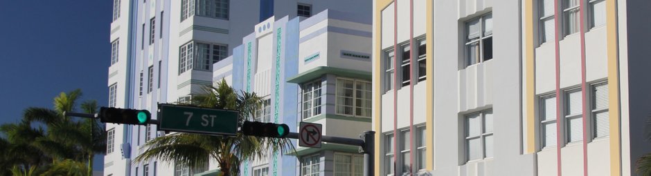 Art Déco Fassaden in Miami Beach