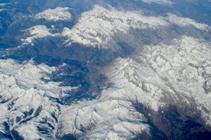 Die Pyrenäen von oben