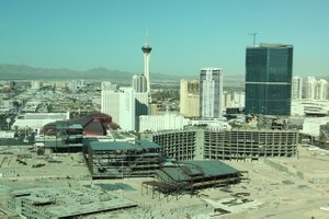Blick vom Hotelzimmer auf das nördliche Las Vegas
