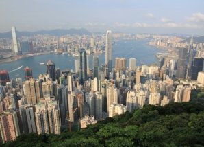 Blick vom Victoria Peak auf Hong Kong