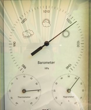 Blick aufs Thermometer