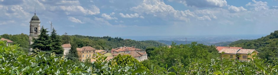 Blick von Montecchio Richtung Verona und Po-Ebene